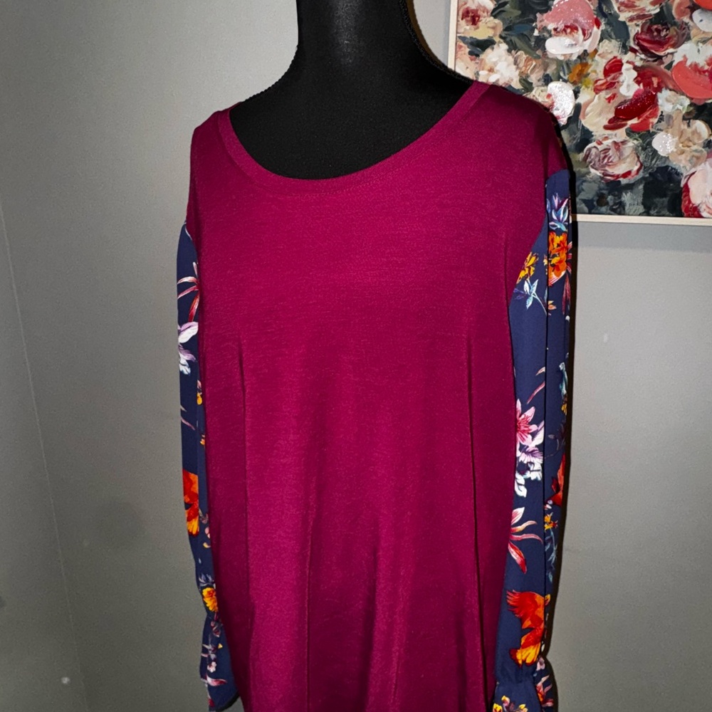 The Pioneer Woman Rich Magenta Top
